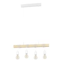 Eglo Houten hanglampTownshend 4-lichts hout met wit - 43704 - thumbnail