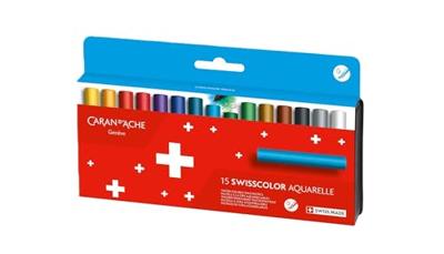 Caran Dache Caran d'ache neocolor ii, junior, l: 5 cm, dikte 8,5 mm, diverse kleuren, 15 stuk/ 1 doos