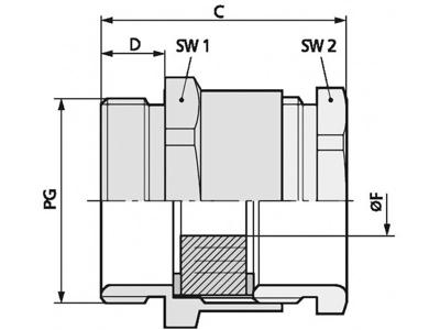 LAPP 52005550 Wartel PG42 Messing Messing 10 stuk(s)