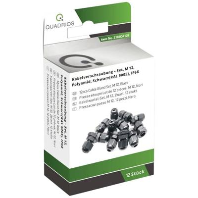Quadrios 2102CA126 Wartel assortiment M12 PA66 Zwart 1 set(s)