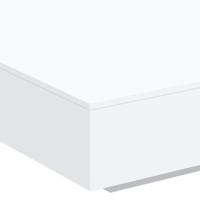 Salontafel 100x100x31 cm bewerkt hout wit - thumbnail