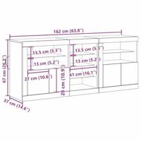 Dressoir Oud hout 162 x 37 x 67 cm Bewerkt hout - thumbnail