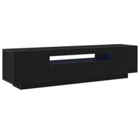 TV-kast Zwart 160 x 35 x 40 cm Bewerkt hout - thumbnail