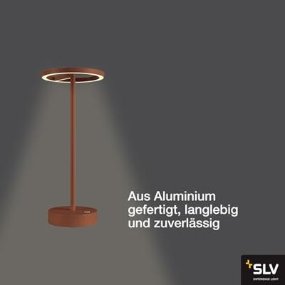 SLV Buiten tafellampVinolina One roest - oplaadbaar - 1007358 SLV Buiten tafellampVinolina One roest - oplaadbaar - 1007358