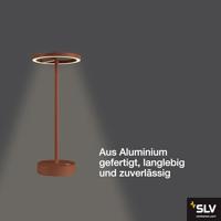 SLV Buiten tafellampVinolina One roest - oplaadbaar - 1007358 - thumbnail