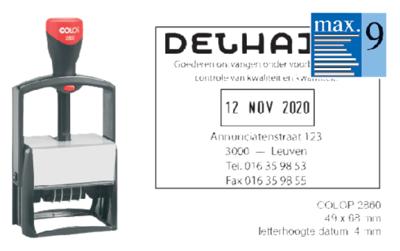 Woord-datumstempel Colop Heavy Duty 2860 Classic Line personaliseerbaar