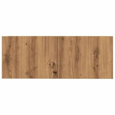 Tv-meubels 2 st wandgemonteerd 80x30x30cm artisanaal eikenkleur