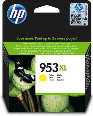 HP inktcartridge 953XL, 1.450 pagina&apos;s, OEM F6U18AE, geel