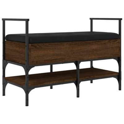 Schoenenbank 85,5x42x57,5 cm bewerkt hout bruin eikenkleur