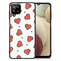Samsung Galaxy A12 Back Case Hearts - thumbnail