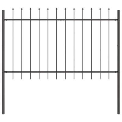 Tuinhek 9 pcs Grijs 15,3 x 1,2 m Poedercoating staal