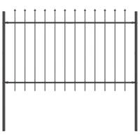 Tuinhek 9 pcs Grijs 15,3 x 1 m Poedercoating staal - thumbnail