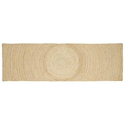 Vloerkleed Natuurlijk en Wit 80 x 300 cm Jute