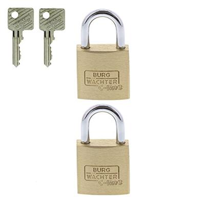 Burg Wächter 2er Set Duo 222 20 SB Hangslot Gelijksluitend Messing Sleutelslot