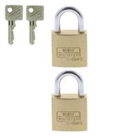 Burg Wächter 2er Set Duo 222 20 SB Hangslot Gelijksluitend Messing Sleutelslot - thumbnail