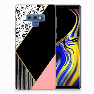 Samsung Galaxy Note 9 | TPU Hoesje | Zwart Roze Vormen
