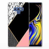 Samsung Galaxy Note 9 | TPU Hoesje | Zwart Roze Vormen - thumbnail