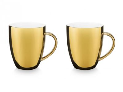 VTwonen 250ml wit/goud mok - set van 2 VTwonen 250ml wit/goud mok - set van 2