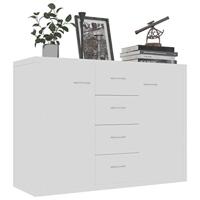 Dressoir 88x30x65 cm bewerkt hout wit - thumbnail