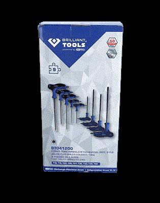 Brilliant Tools BT041200 Haakse schroevendraaierset T 10, T 15, T 20, T 25, T 27, T 30, T 40, T 45, T 50 9-delig