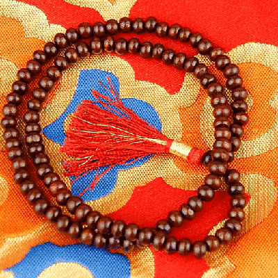 Mala Rozenhout 108 Kralen Met Rode Kwast