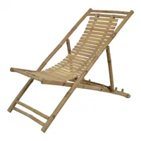 Bamboe strandstoel inklapbaar tuinstoel - thumbnail