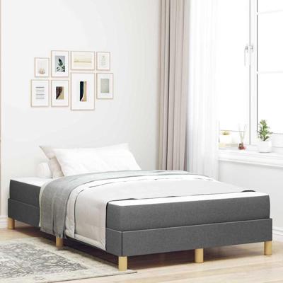 Boxspring bed Taupe, Bruin 120 x 200 cm Stof, Engineered Hout