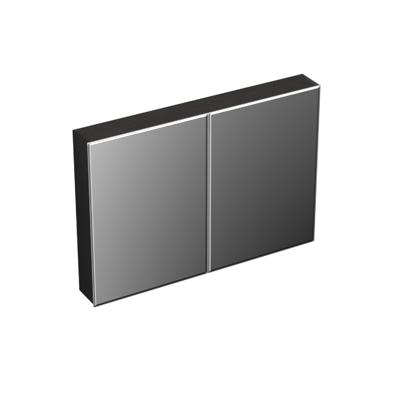 Spiegelkast Forzalaqua Uni 100x68.5x12.5 Cm 2 Deuren Tweezijdig Spiegel Eiken Black Oiled Spiegelkast Forzalaqua Uni 100x68.5x12.5 Cm 2 Deuren Tweezijdig Spiegel Eiken Black Oiled