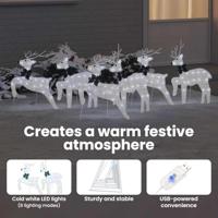 VidaXL Led rendieren 6 pcs zilver stof - thumbnail