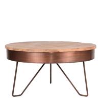 LABEL51 salontafel 'Saran' 80x80x43 cm, kleur Koper - thumbnail