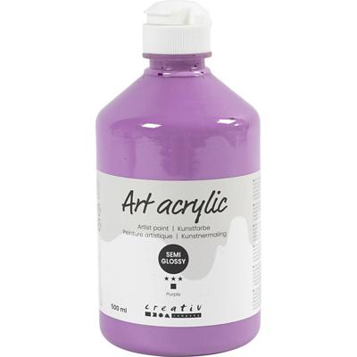 Creativ Company Acryl verf, semi-glanzend, dekkend, paars, 500 ml/ 1 fles Creativ Company Acryl verf, semi-glanzend, dekkend, paars, 500 ml/ 1 fles