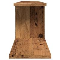 Tv-wandschap 125x18x23 cm bewerkt hout oud houtkleurig - thumbnail