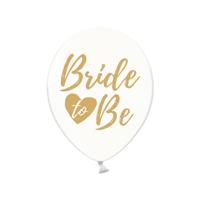 Transparante ballonnen Bride To Be Goud/Brons (6st) - thumbnail