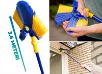 Shine Verlengbare Borstel voor Dakgoot en Hoeken 360 cm Blauw/Geel - thumbnail