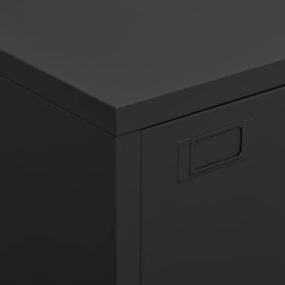 Opbergkast industrieel 75x40x120 cm metaal zwart