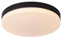 Lucide BISKIT - Plafonnière Badkamer - Ø 40 cm - LED - 1x36W 2700K - IP44 - Bewegingssensor - Zwart - thumbnail