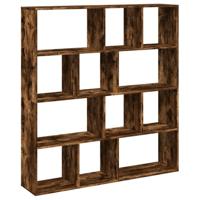 Boekenkast 132x29x141,5 cm bewerkt hout gerookt eikenkleurig - thumbnail