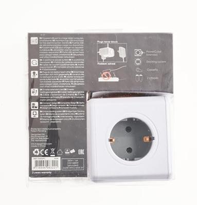 Allocacoc 1407/DEEUPC Stekkerdoos | PowerCube Extended | 2x USB-A poorten | 4 Sockets | Wit/Grijs| 3 meter - thumbnail