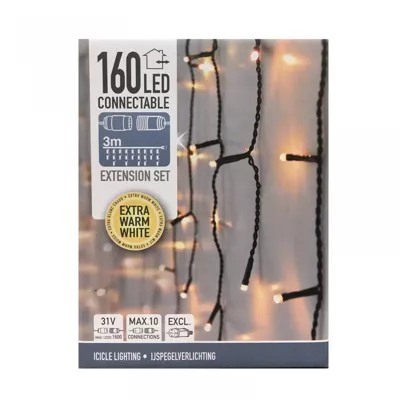 IJspegelverlichting Koppelbaar 160 LED 3m EWW Groen