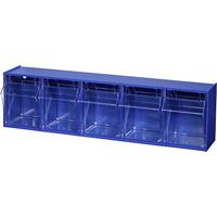 Allit 464430 Assortimentsbakken VarioPlus ProFlip 5 Stapelbaar (b x h x d) 600 x 165 x 135 mm Blauw, Transparant 1 stuk(s) - thumbnail