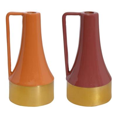 Kaarshouder DKD Home Decor Metaal Coating (11 x 11 x 20 cm) (2 Stuks)