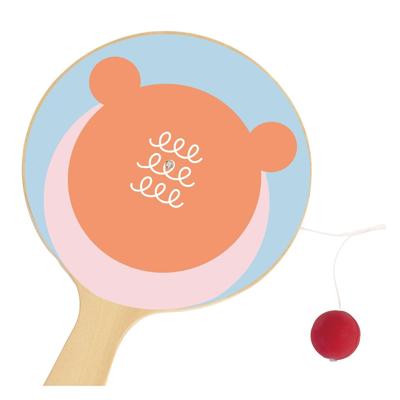 Classic World houten racket met bal aan koord