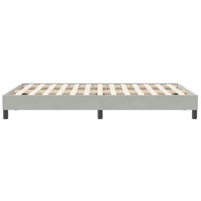 Boxspring zonder matras fluweel lichtgrijs 120x210 cm