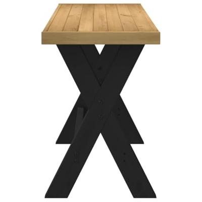 Bureau NOAIN X-vormige poten 120x50x75 cm massief hout