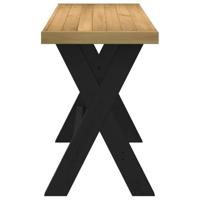 Bureau NOAIN X-vormige poten 120x50x75 cm massief hout - thumbnail