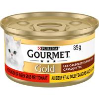 GOURMET GOLD CASSOLETTES DUET VAN VLEES IN SAUS MET TOMATEN 85 GR - thumbnail