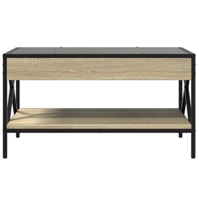 Salontafel met Infinity LED 70x50x38 cm sonoma eikenkleurig
