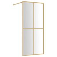 Inloopdouchewand transparant 80x195 cm ESG-glas goudkleurig - thumbnail