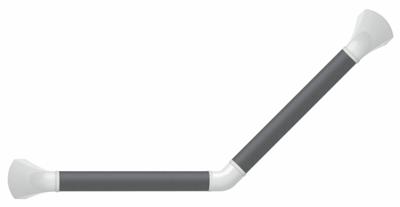 SecuCare Wandbeugel Gehoekt - Zwart/Grijs-45º-Afdekkappen hoogw SecuCare Wandbeugel Gehoekt - Zwart/Grijs-45º-Afdekkappen hoogw