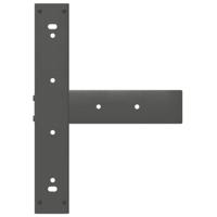 Bartafelpoten 2 st T-vormig 50x35x(90-91) cm staal antraciet - thumbnail
